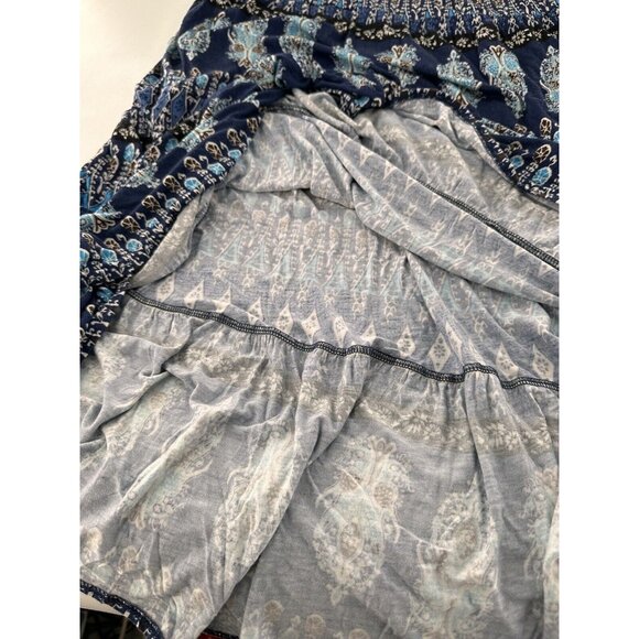 St. Johns Bay Womens PXL Blue Boho Maxi Skirt With Elastic Waist Gypsy Hippie - Picture 10 of 11